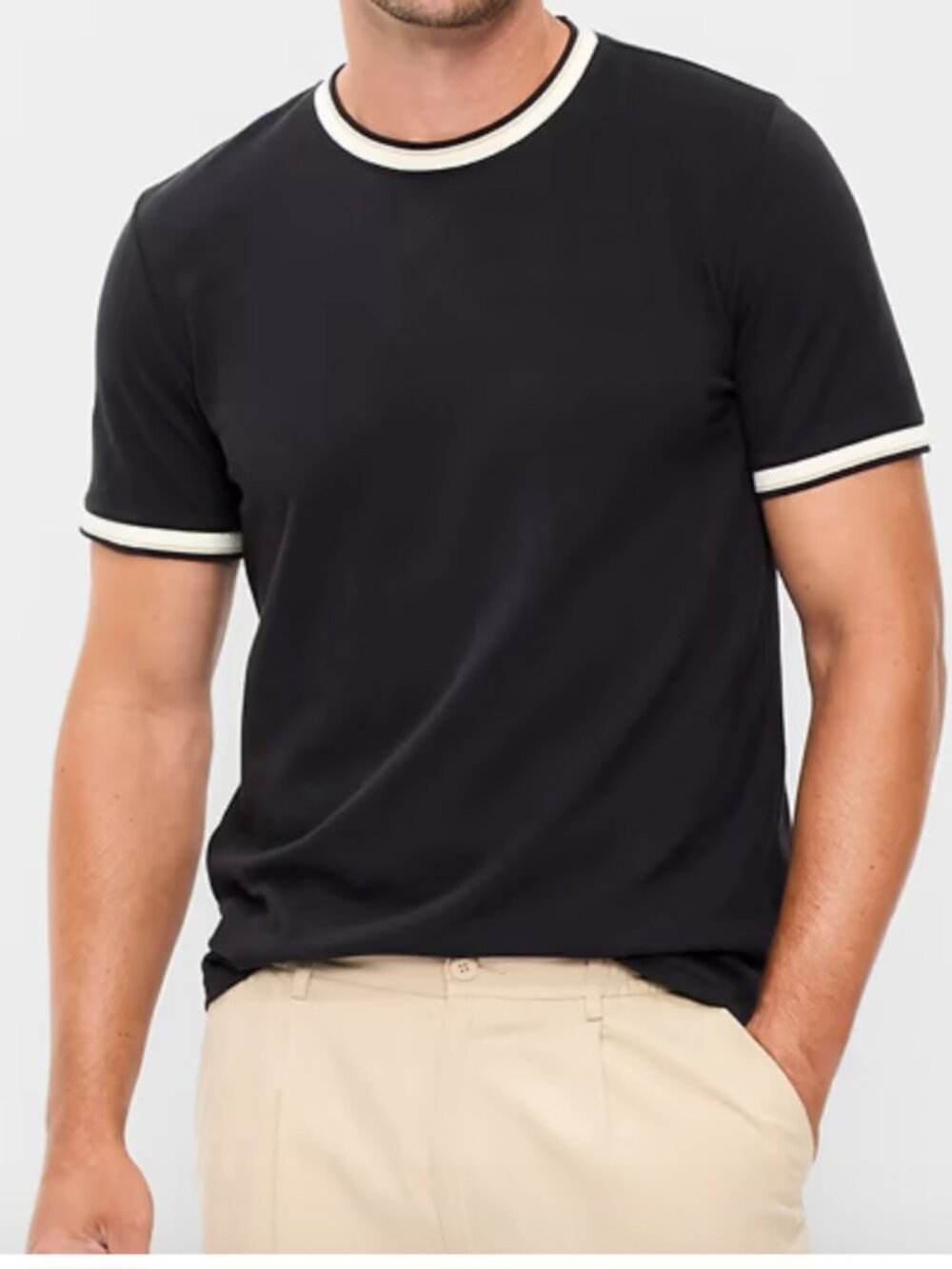 Crew Neck Pique T-Shirt